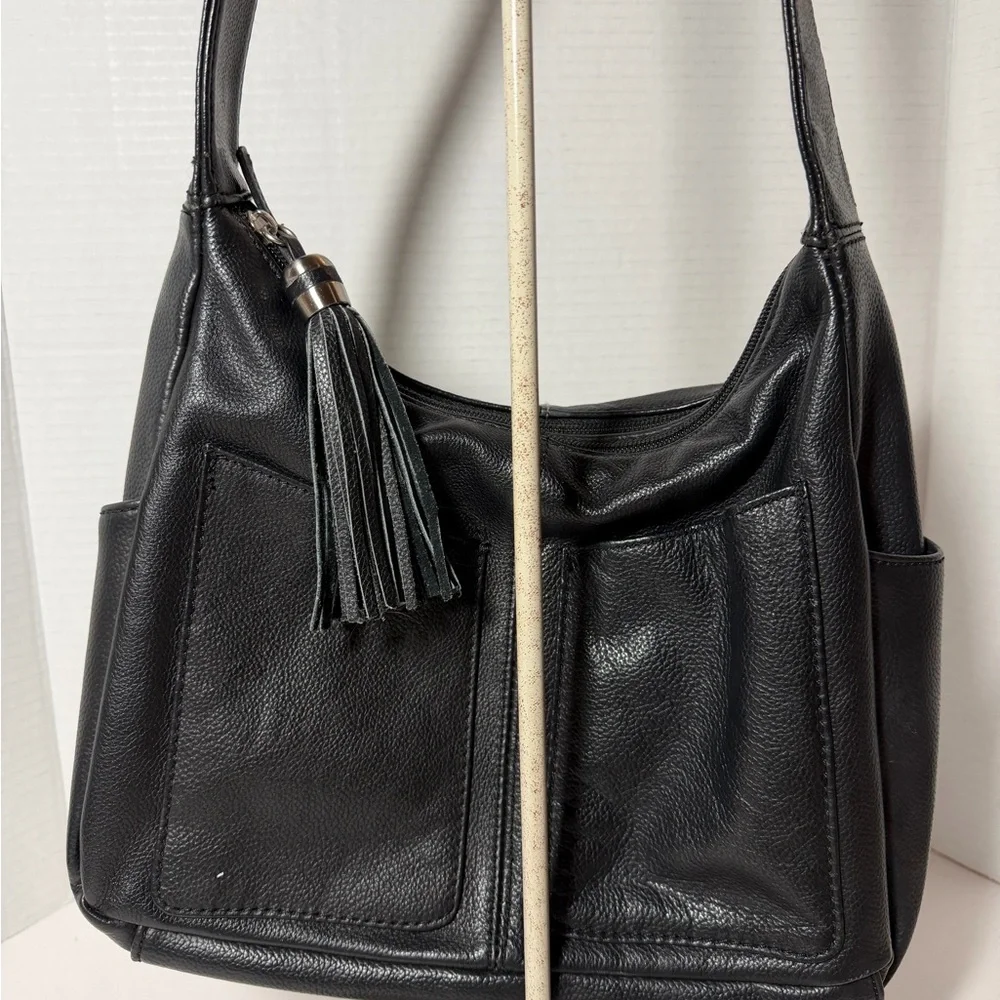 Black Leather Shoulder Bag